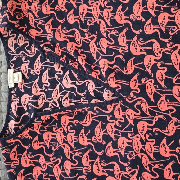 JCrew Factory Flamingo Print V-Neck Tunic - Picture 2 of 9